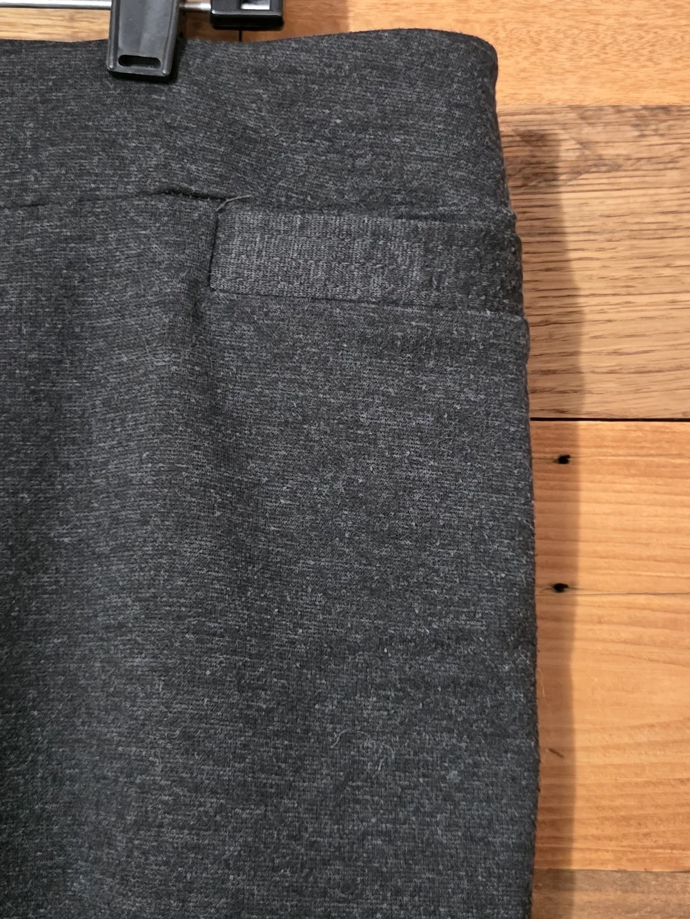 Charcoal Gray Career Straight Leg Dress Pants Women's Plus Size 18W Stretch Knit